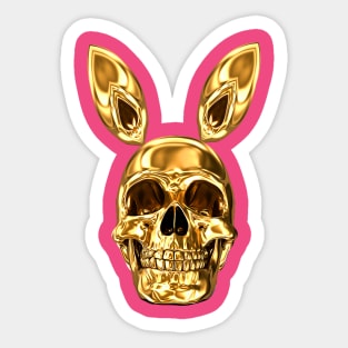 Golden Magic SKULL BUNNY | Hero Acid Bunny Skull Psychedelic POPART & Design by Tyler Tilley (tiger picasso) Sticker